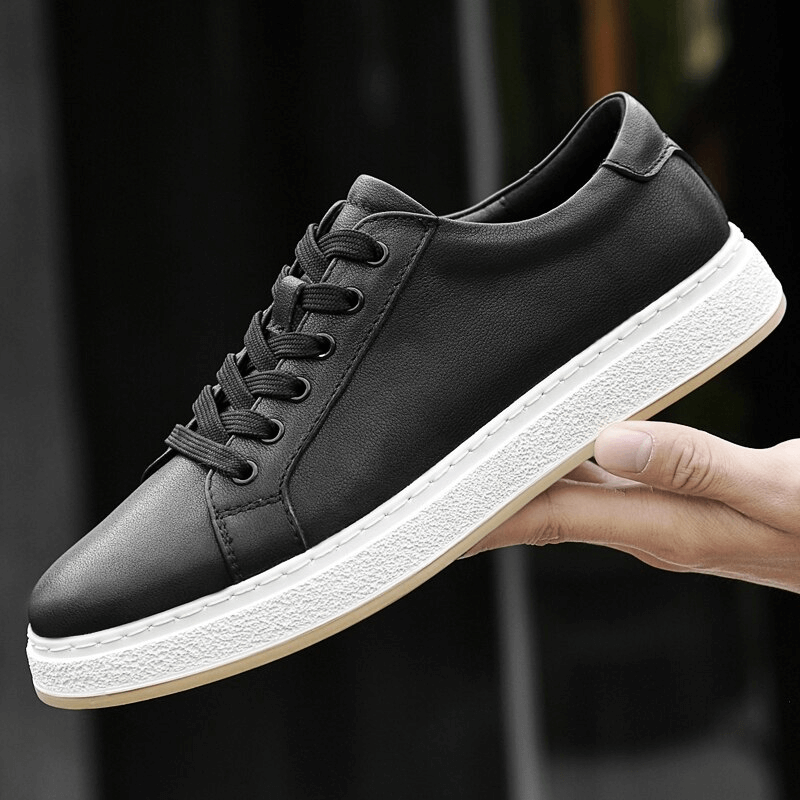 Stylish Breathable Genuine Leather Men's Shoes SF1170 with lace-up closure and rubber outsole. Perfect for casual wear.